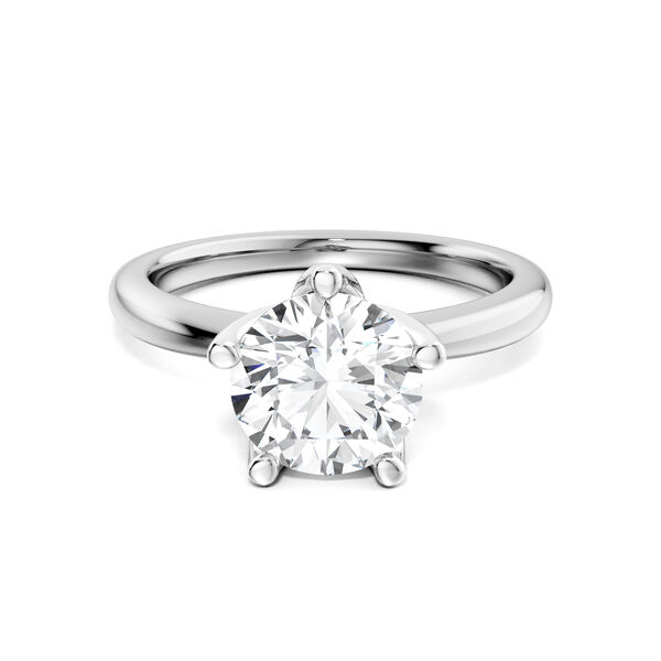 Round Solitaire Diamond Engagement Ring